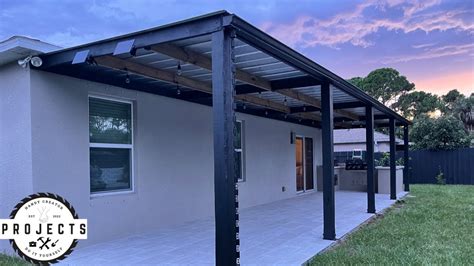 metal pergola with roof attached to house|replacement metal roof for pergola.